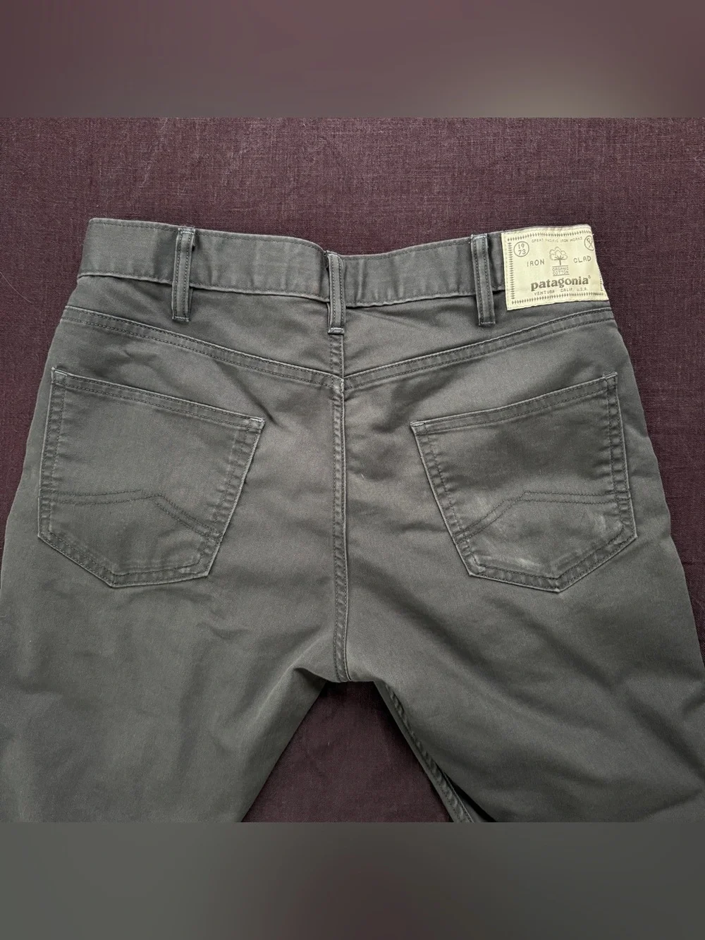 Patagonia Iron Clad Organic Cotton Pants Mens 30x32 Gray Straight Workwear Outdo